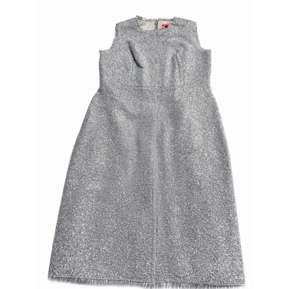 KATE SPADE New York Wool Blend Tinsel Tweed Dress in Moonglow Size 10 New